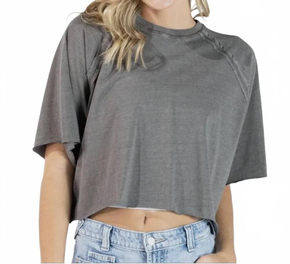 NEW SIMPLY SOUTHERN women's sunday lounge tee in dark grey